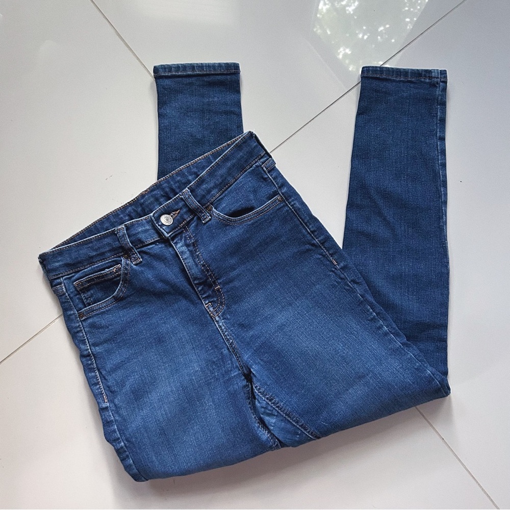 TOPSHOP Blue Jamie Skinny Jeans W28 L30